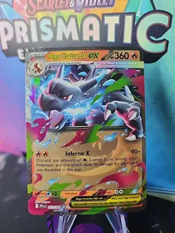 Pokemon TCG Mega Charizard EX 013/094 Phantasmal Flames INK ON BACK - Image 1