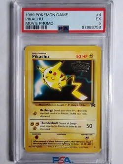 1999 Pokemon - Pikachu (Movie Promo) 04/53 Wotc Promo Regular PSA 5 - Image 1