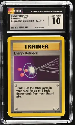 Pokemon 2002 Energy Retrieval Legendary Collection CGC 10 - Image 1