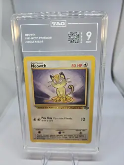 Pokemon Meowth 56/64 Jungle Regular TAG MINT 9 🔥 - Image 1