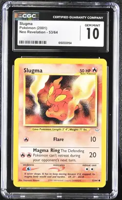 Pokemon 2001 Slugma Neo Revelation 53/64 CGC 10 - Image 1