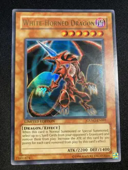 White-Horned Dragon GXNG-EN001 - Ultra Rare - LP - Limited - Image 1