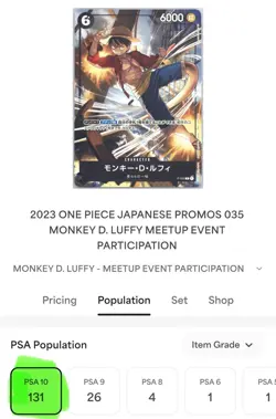 2023 One Piece Jpn. Monkey D. Luffy Meetup Participation P-035. “Not For Sale.” - Image 3