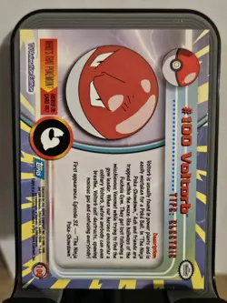 Voltorb Pokemon Topps 1999 TV Animation Edition #100 Vintage Card - Image 2