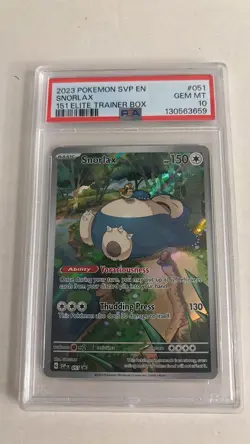 Snorlax 051 promo PSA 10 TCG Scarlet & Violet Promo Cards SVP - Image 1