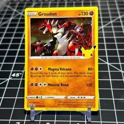 Groudon Pokemon Celebrations Card 17/25 Holo TCG NM Raw 2021 - Image 1