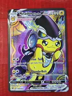 Pikachu Miraidon Poncho Cosplay Pokemon Cute Doujin ACG HOLO Card - Near Mint C. - Image 1