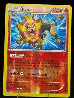 Pyroar 12/119 Reverse Holo - Phantom Forces Pokemon TCG Card NM - Image 1
