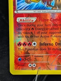 Pyroar 12/119 Reverse Holo - Phantom Forces Pokemon TCG Card NM - Image 4