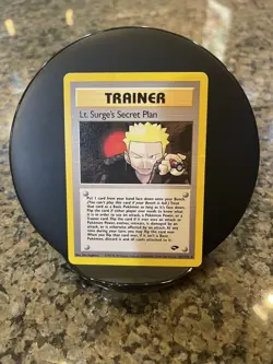 Lt Surge’s Secret Plan Pokemon Card - Gym Challenge 107/132 - WOTC Vintage Rare - Image 1