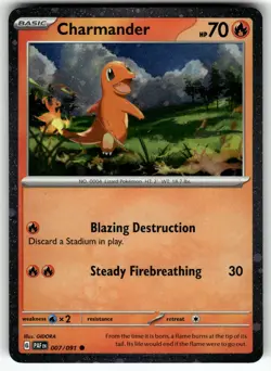 Charmander - (Cosmos Holo) 007/091 NM Pokemon Card TCG - Image 1