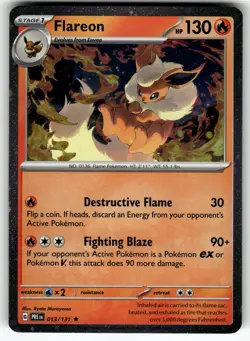 Flareon - (Cosmos Holo) 013/131 NM Pokemon Card TCG - Image 1