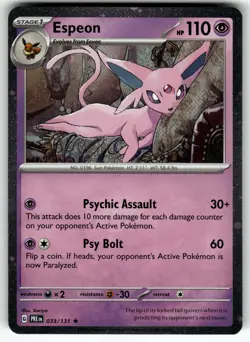 Espeon - (Cosmos Holo) 033/131 NM Pokemon Card TCG - Image 1