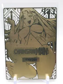Goddess Story - Gold Metal Waifu Card - Power - NUMBERED 190/200 - Image 2
