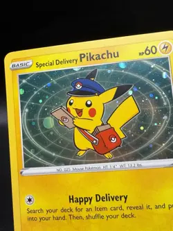 Special Delivery Pikachu SWSH074 SWSH: Sword & Shield Promo Cards Holo NM EB3 - Image 2