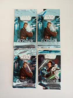 3 Packs Star Wars "Attack of the Clones" 11-Card Sealed Booster Pac New + 5pk - Image 1