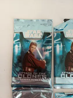 3 Packs Star Wars "Attack of the Clones" 11-Card Sealed Booster Pac New + 5pk - Image 2