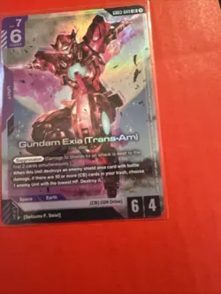 Gundam Exia (Trans-Am)Gundam Card Game . Steel Requiem Legend Rare GD03-049 - Image 1