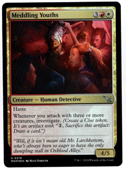 Meddling Youths 0219 Uncommon Foil Murders at Karlov Manor MTG Near Mint - Image 1