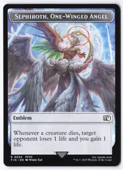 Emblem - Sephiroth, One-Winged Angel // Robot Warrior Double-Sided Token T FINAL - Image 1