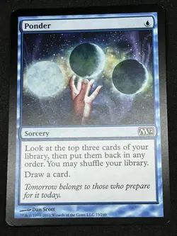 Magic the Gathering MTG Ponder Blue Magic 2012 Core Set Common - Image 1