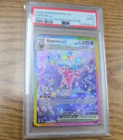 2025 POKEMON PRE EN SPECIAL ILLUSTRATION RARE #155 ESPEON EX PSA 9 - Image 1