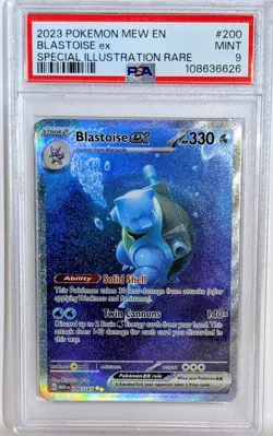 Pokemon Mew EN BLASTOISE EX 151 Special Illustration Rare 200/165 PSA 9 🌿 MINT - Image 1