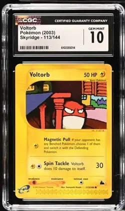 Pokemon Voltorb 2003 skyridge 113/144 CGC 10 - Image 1