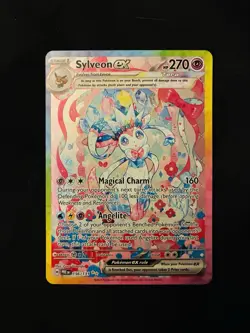 Sylveon Ex 156/131 Prismatic Evolutions Special Art AR Holo Pokemon TCG - Image 1
