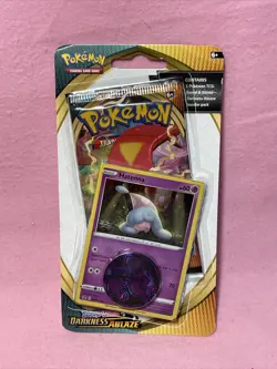 Pokemon Darkness Ablaze TCG Blister Booster Pack HATENNA With Coin Sealed/New - Image 1