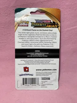 Pokemon Darkness Ablaze TCG Blister Booster Pack HATENNA With Coin Sealed/New - Image 3