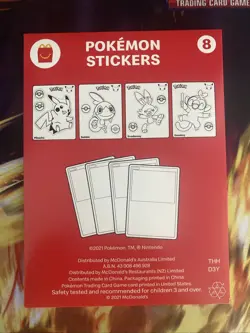 McDonalds X Pokemon 25th Anniversary 1x Sealed Booster Pack + Stickers - SEALED - Image 2