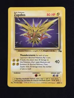 Zapdos #30/62 - Pokemon TCG - Fossil - Rare - LP - Image 1