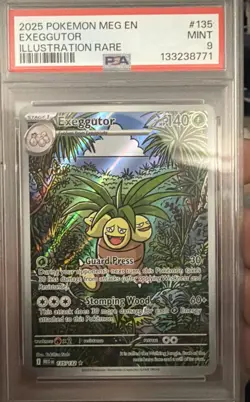 PSA 9 Exeggutor Illustration Rare #135 2025 Pokemon Mega Evolution - Image 1