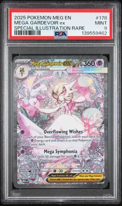2025 POKEMON MEG EN-MEGA EVOLUTION #178 MEGA GARDEVOIR EX PSA 9 - Image 1