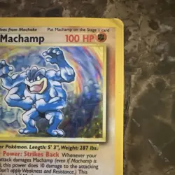 Pokemon TCG Machamp Base Set 8/102 1st Edition Holo Rare 1999 100 HP Stage 2 - Image 4