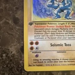 Pokemon TCG Machamp Base Set 8/102 1st Edition Holo Rare 1999 100 HP Stage 2 - Image 5