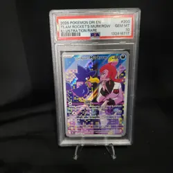 Team Rocket's Murkrow 200/182 Sv10: Destined Rivals Pokemon Holo PSA 10 - Image 1