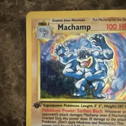 Pokemon TCG Machamp Deck Exclusives 8/102 1st Edition Holo Rare 1999 - Image 3