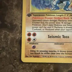 Pokemon TCG Machamp Deck Exclusives 8/102 1st Edition Holo Rare 1999 - Image 5