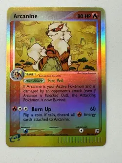 Pokemon Arcanine Reverse Holo Rare Sandstorm Ex Vintage E Reader 2003 15/100 - Image 1