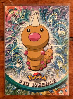 1999 Topps Pokemon Weedle #13 TV Animation Edition Blue Logo Non Holo 1st Print - Image 1