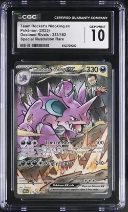 Team Rocket's Nidoking EX *CGC 10*Special Illustration Rare*Destined Rivals*#233 - Image 1