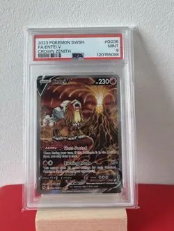 PSA 9 - Entei v Crown Zenith Galarian Gallery Ultra Rare Pokemon TCG GG36/GG70 - Image 1