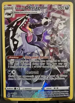 Galarian Obsagoon Holo Ultra Rare Full Art Pokemon Astral Trainer Gallery tg10 - Image 1