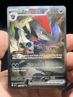 N's Zoroark ex 185/159 Pokemon Journey Together Special Illustration Rare NM - Image 3