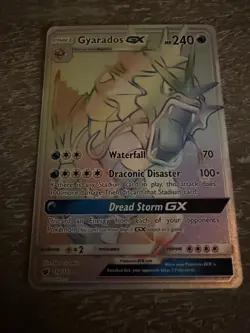 Pokemon Gyarados GX 112/111 Crimson Invasion Rainbow Secret Rare Holo - Image 1