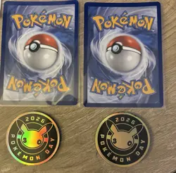 Pokemon Pikachu Promo Holo 051/162 TEF English 2026 Pokemon Day x2 With Coins! - Image 2