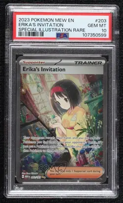 Erika's Invitation Special Illustration Rare Pokemon 151 MEW PSA 10 GEM MT - Image 1