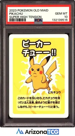 Pokemon 2023 Pikachu Pokemon Old Maid Super High Tension Japanese GEM MT PSA 10 - Image 1